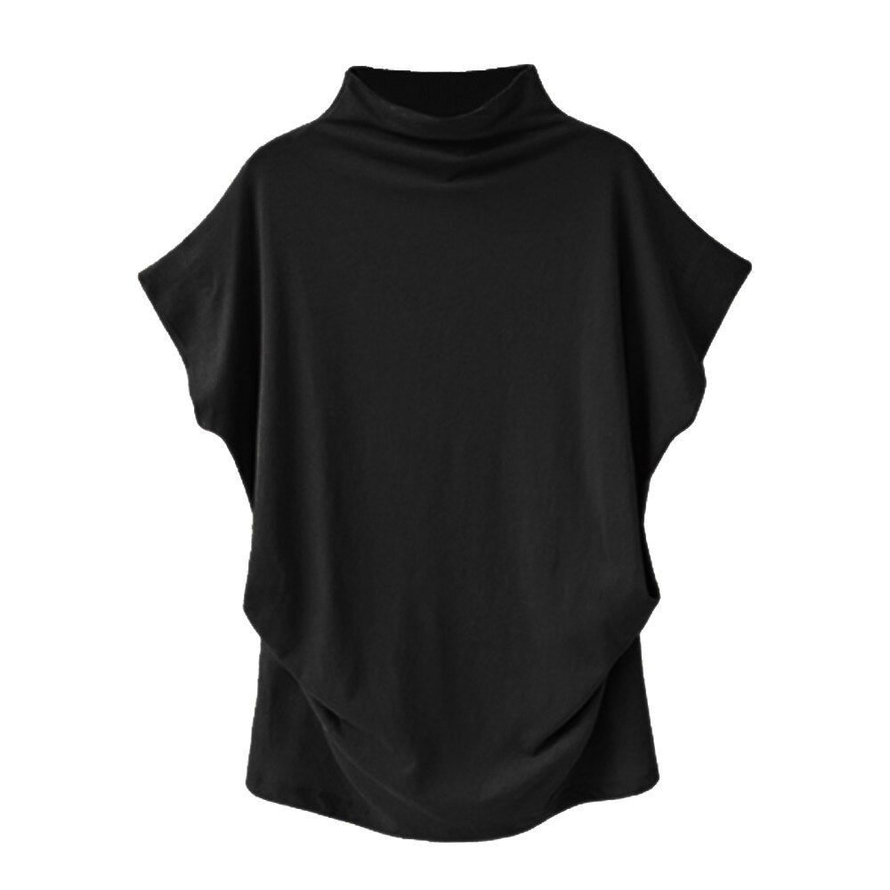 Batwing Turtleneck Short Sleeve Top