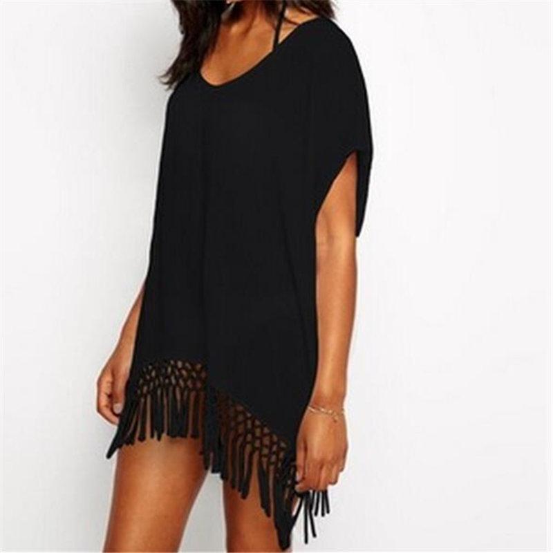 Chiffon Tassel Swimsuit Coverup