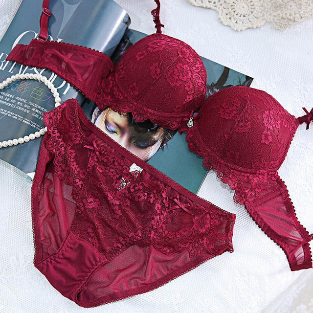 Sweet & Sexy Lace Push up Bra & Panty Set