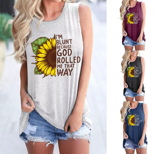 'I'm Blunt' Sunflower Tank Top