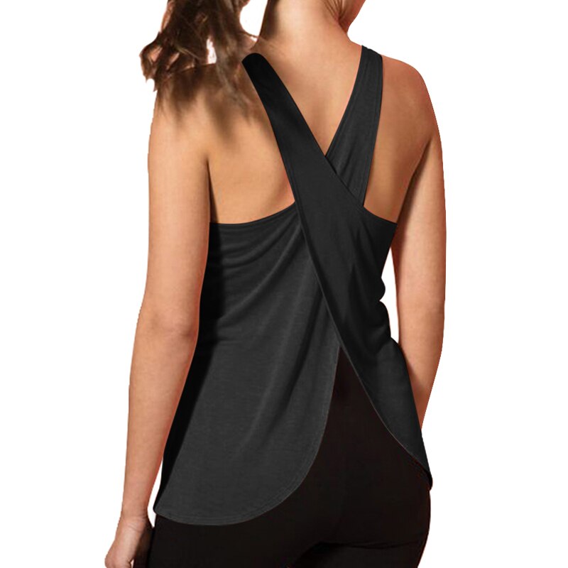 Quick Dry Cross Back Yoga Fitness Shirt