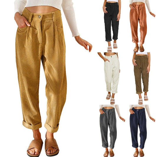 Comfy & Casual High Waist Loose Fit Casual Pants