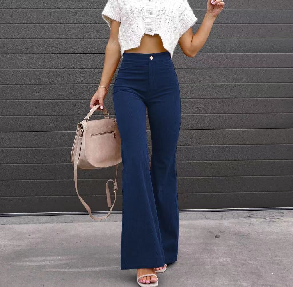 Modern Flare High Waist Stretch Casual Pants