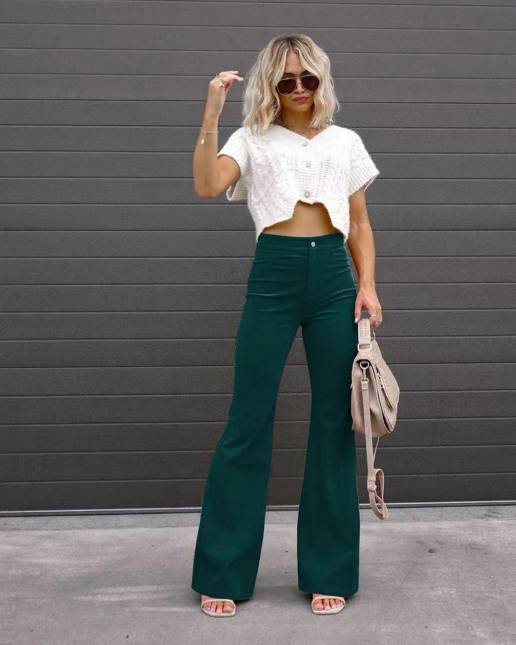 Modern Flare High Waist Stretch Casual Pants