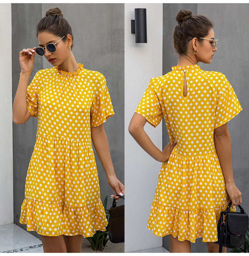 Summer Fashion Polka Dot Occidental Style Dress