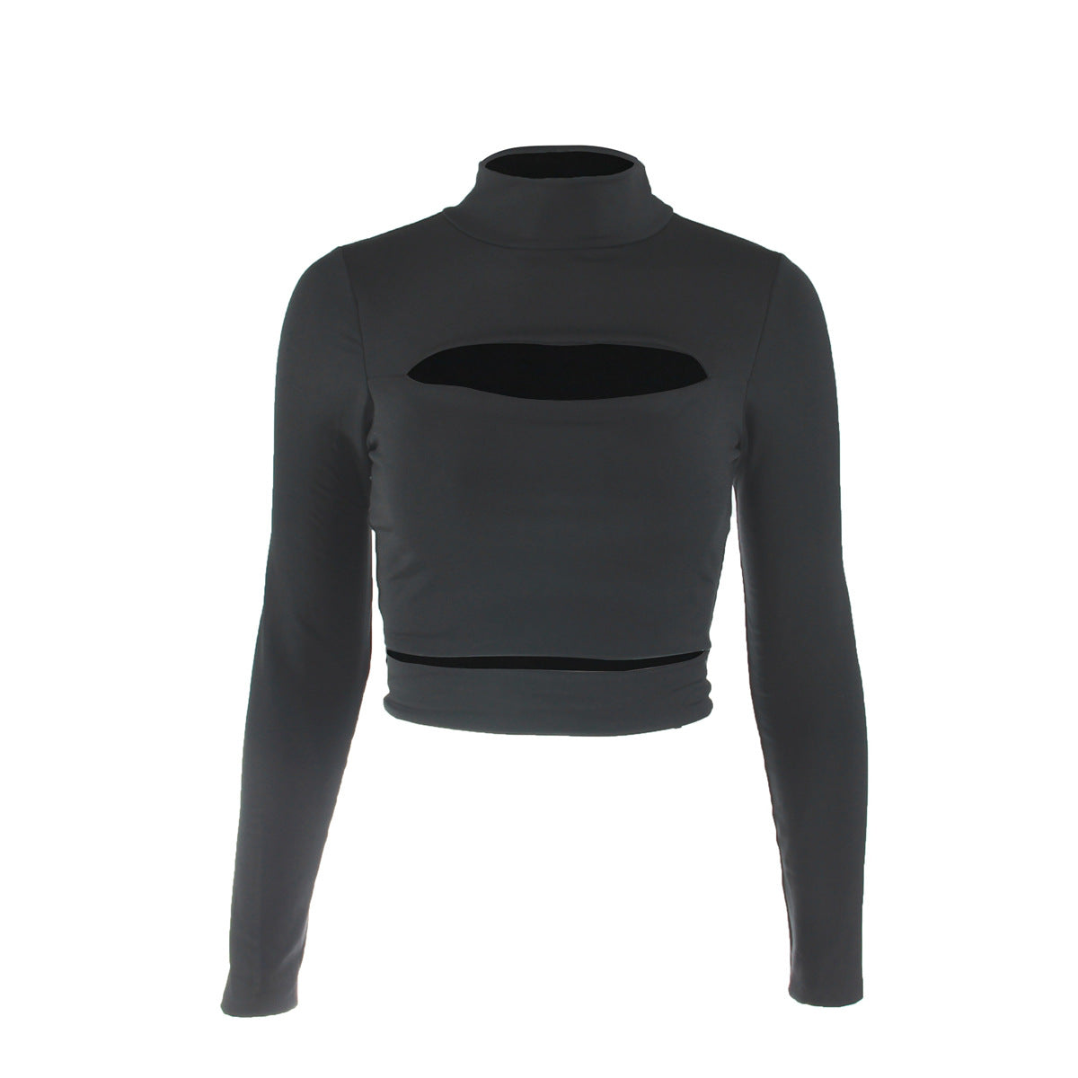 Sexy Hollow Turtleneck Crop Top