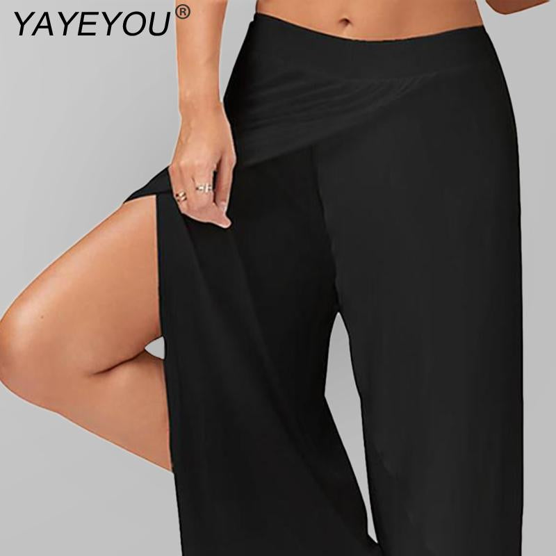 Sexy Split Wide Leg Loose Fit Genie Pants