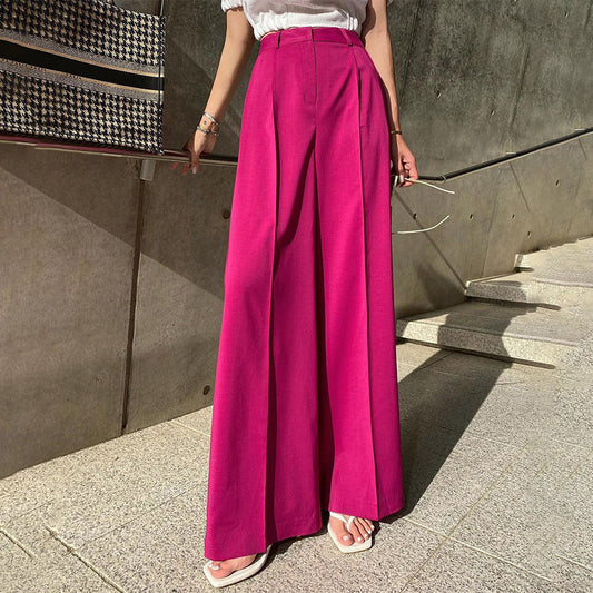 Wide-Leg Pants Commuter Trousers