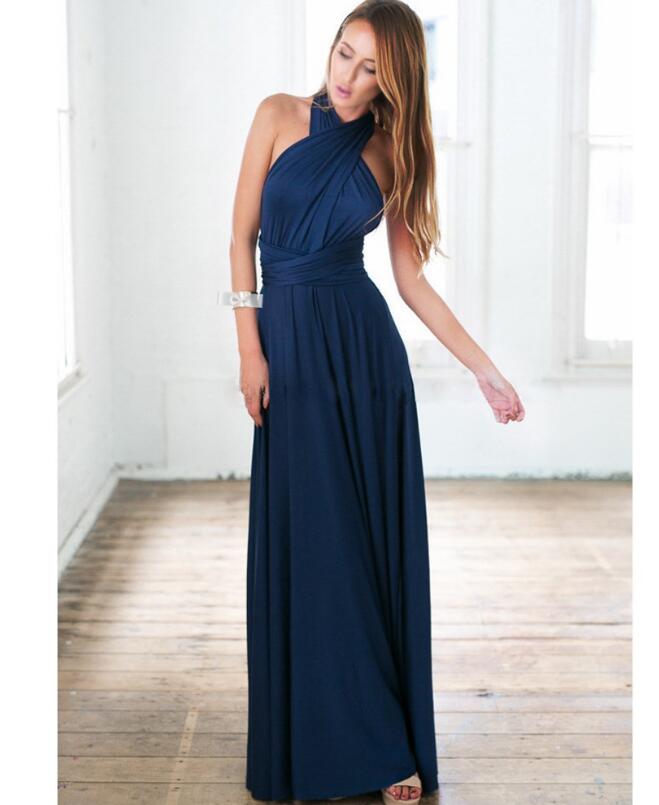 Sexy Halter Neck Infinity Multi Way Wrap Maxi Dress