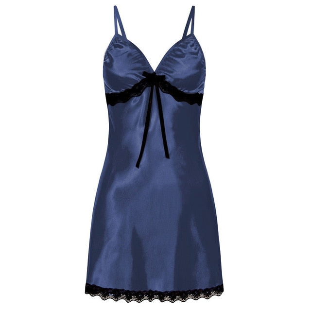 Lace & Bow Babydoll Negligee Plus Nightwear