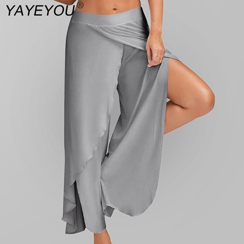 Sexy Split Wide Leg Loose Fit Genie Pants