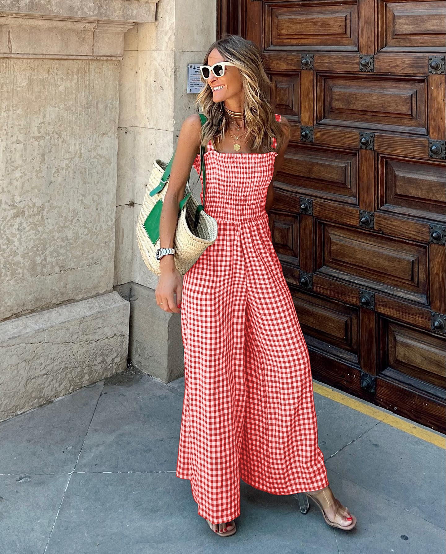 Summertime Sexy Plaid Jumpsuit