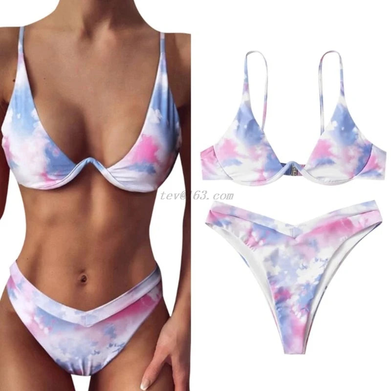 Tye Dye Brazilian Thong Bikini