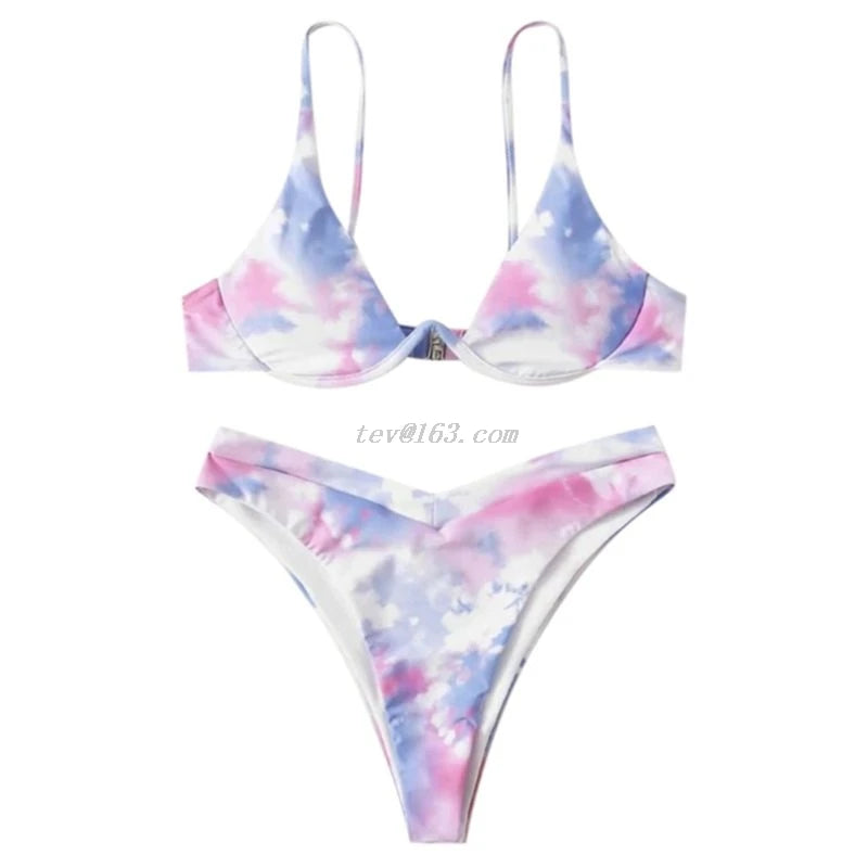 Tye Dye Brazilian Thong Bikini